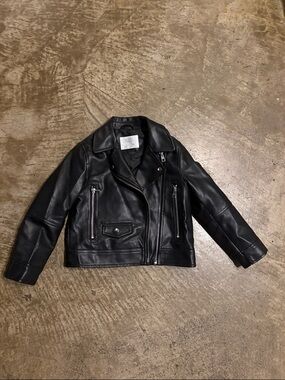 Zara girls Faux Leather Moto Jacket